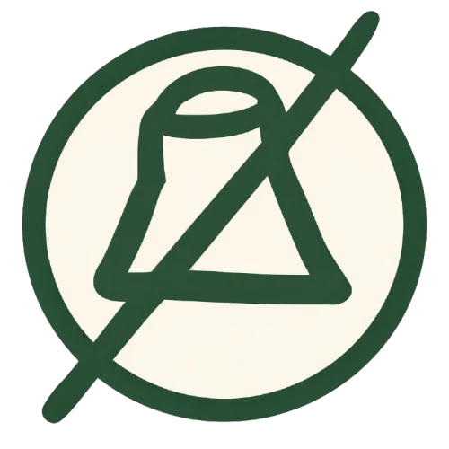Green symbol resembling a stylized letter 'a' with a line crossing it, on a white background