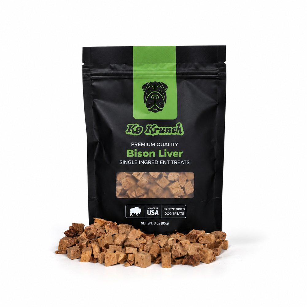 K9 Krunch Freeze-Dried Bison Liver Dog Treats