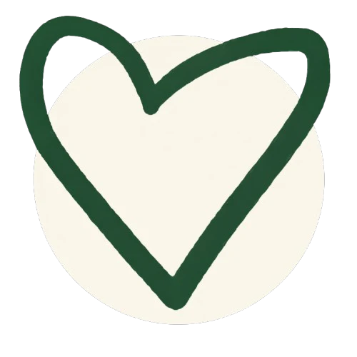 Green heart shape on a white background