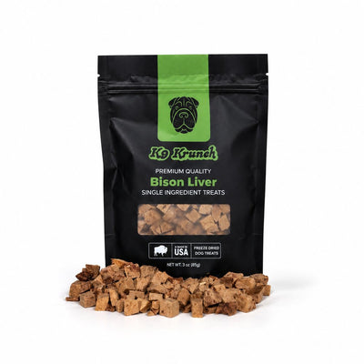 K9 Krunch Freeze-Dried Bison Liver Dog Treats