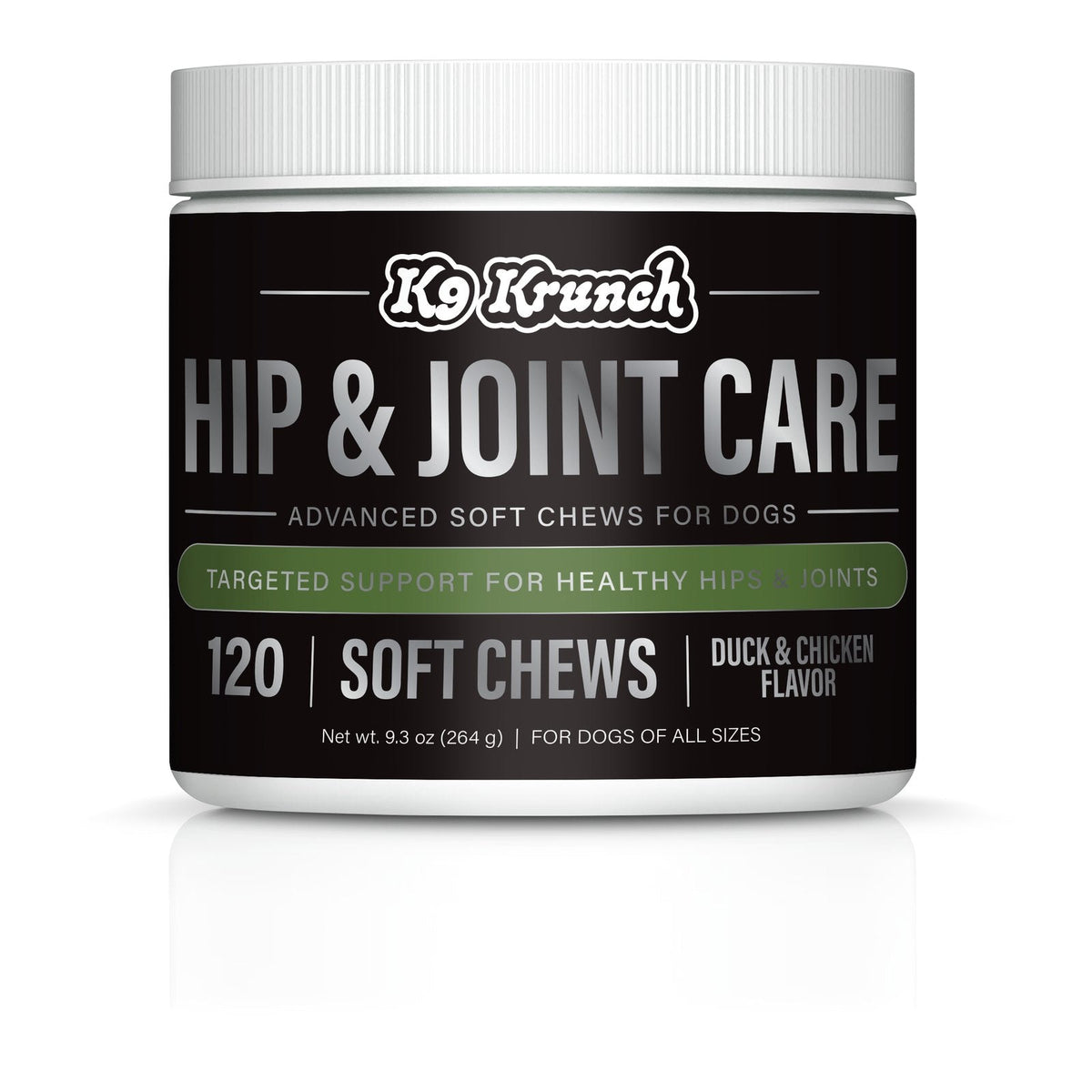 K9 Krunch Hip & Joint Care soft chews for dogs, 120 count, duck & chicken flavor